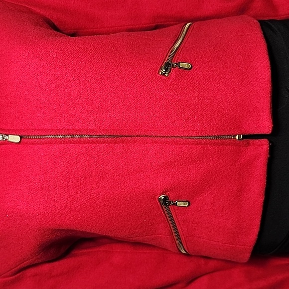 Braebrook 100% Wool Coat Jacket Women’ Red Size S Small Full Zip‎ Sweater - Picture 4 of 14